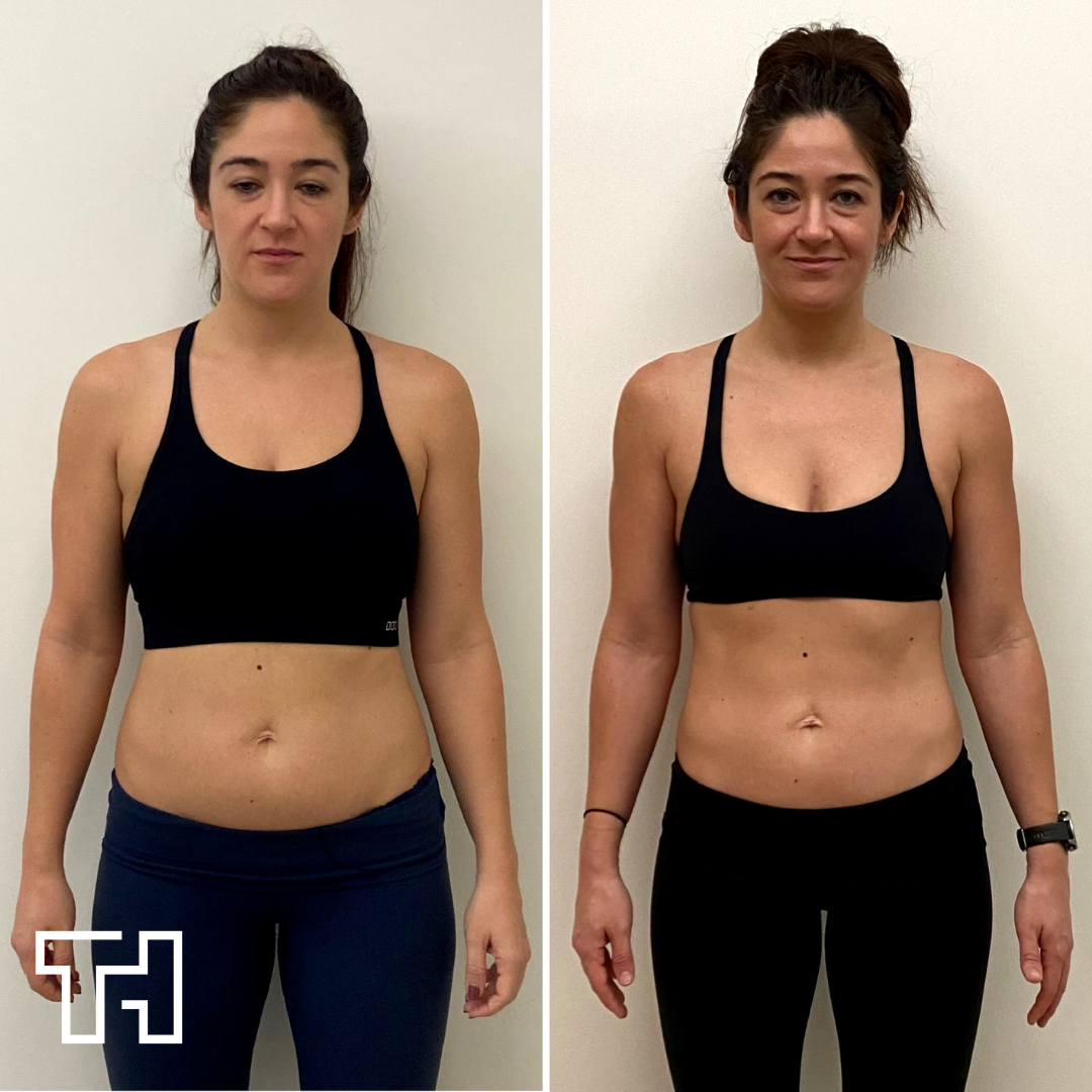 Client transformation showing fitness progress
