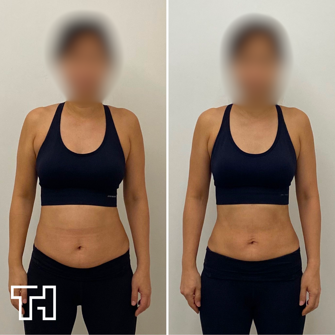 Client transformation showing fitness progress