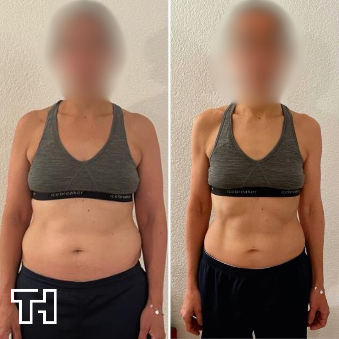 Client transformation showing fitness progress